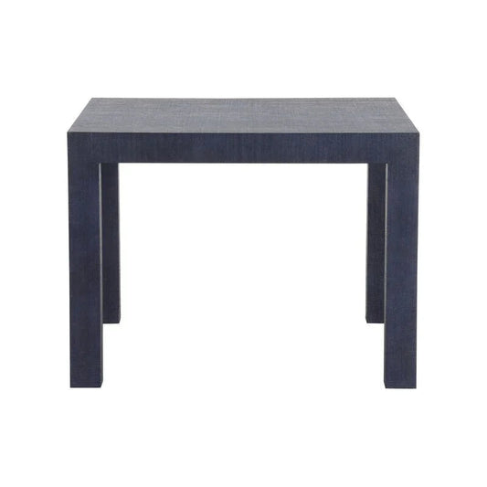 Sanibel Blue Raffia Wrapped Square Game Table - LOOMLAN - Chelsea House - Side Tables