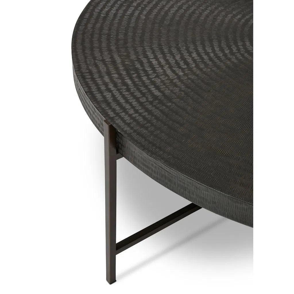 Sanskrit Bronze Plated Steel Round Coffee Table - LOOMLAN - Urbia - Coffee Tables