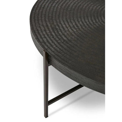 Sanskrit Bronze Plated Steel Round Coffee Table - LOOMLAN - Urbia - Coffee Tables