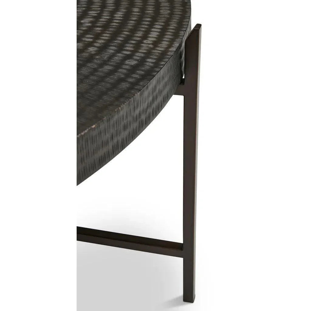 Sanskrit Bronze Plated Steel Round Coffee Table - LOOMLAN - Urbia - Coffee Tables