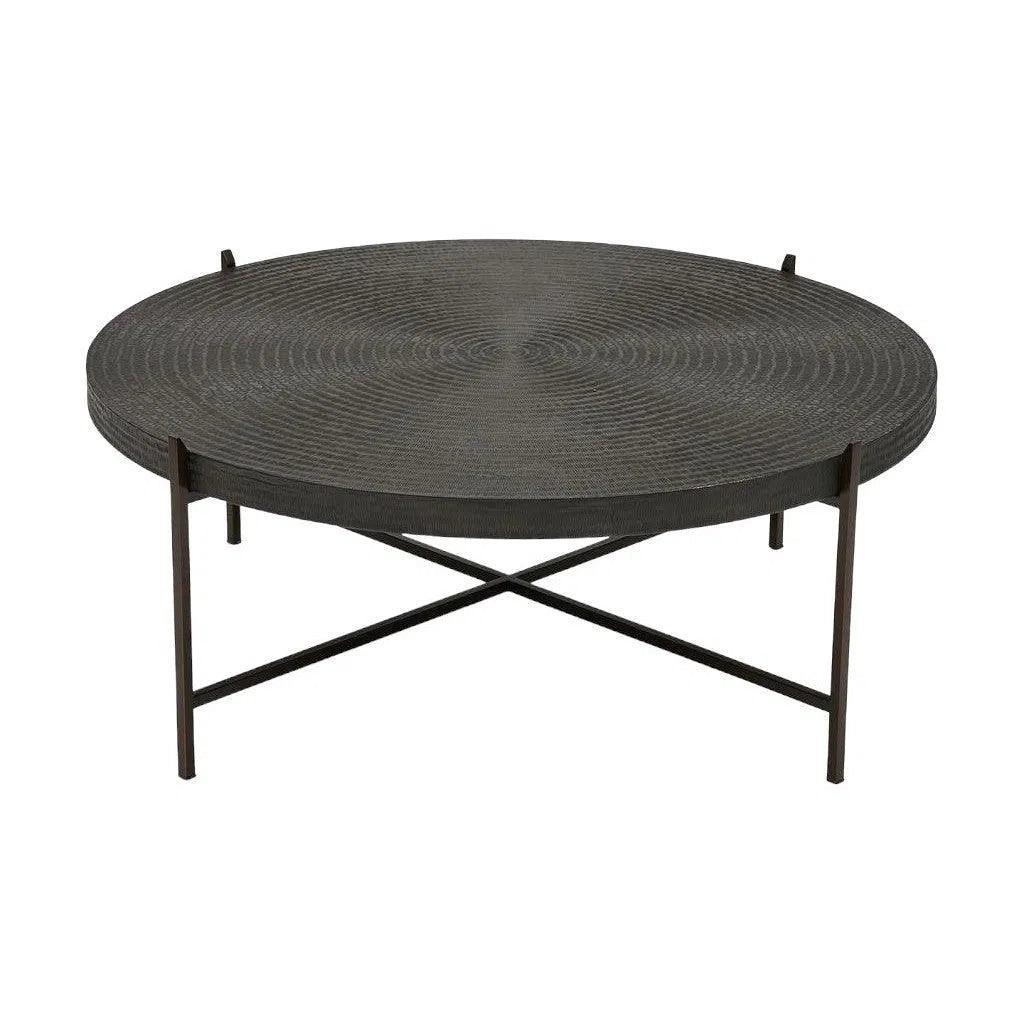 Sanskrit Bronze Plated Steel Round Coffee Table - LOOMLAN - Urbia - Coffee Tables