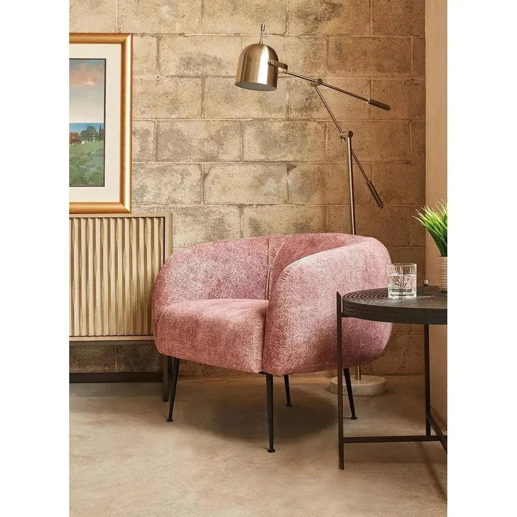 Sanskrit Bronze Plated Steel Round End Table - LOOMLAN - Urbia - Side Tables