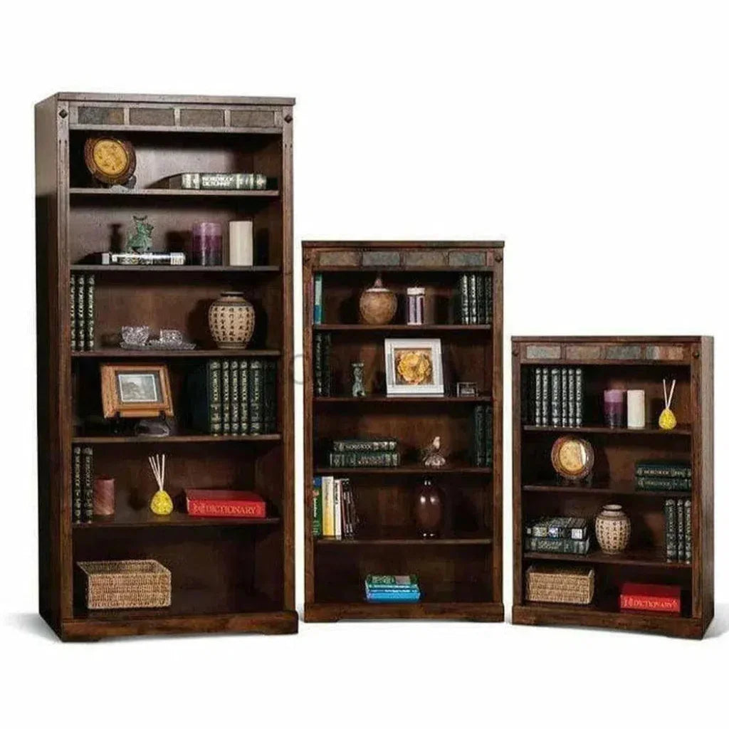 Santa Fe Finish Bookcase - Dark Brown - LOOMLAN - Sunny D - Bookcases