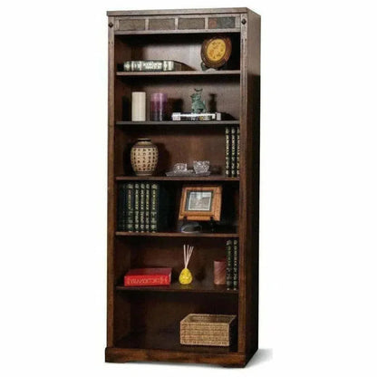 Santa Fe Finish Bookcase - Dark Brown - LOOMLAN - Sunny D - Bookcases