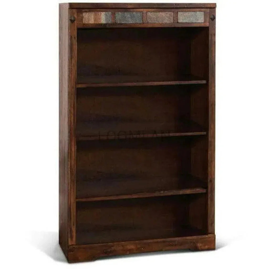 Santa Fe Finish Bookcase - Dark Brown - LOOMLAN - Sunny D - Bookcases