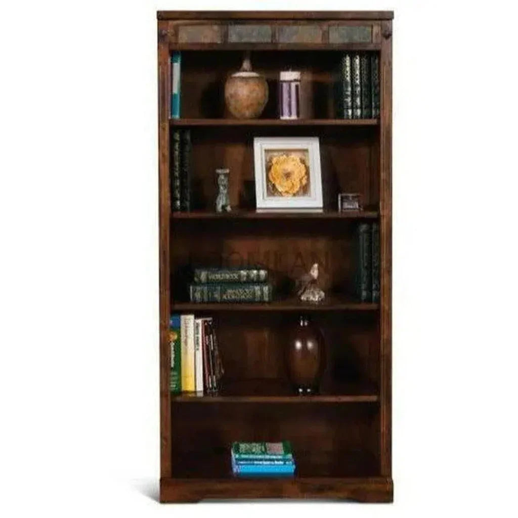 Santa Fe Finish Bookcase - Dark Brown - LOOMLAN - Sunny D - Bookcases