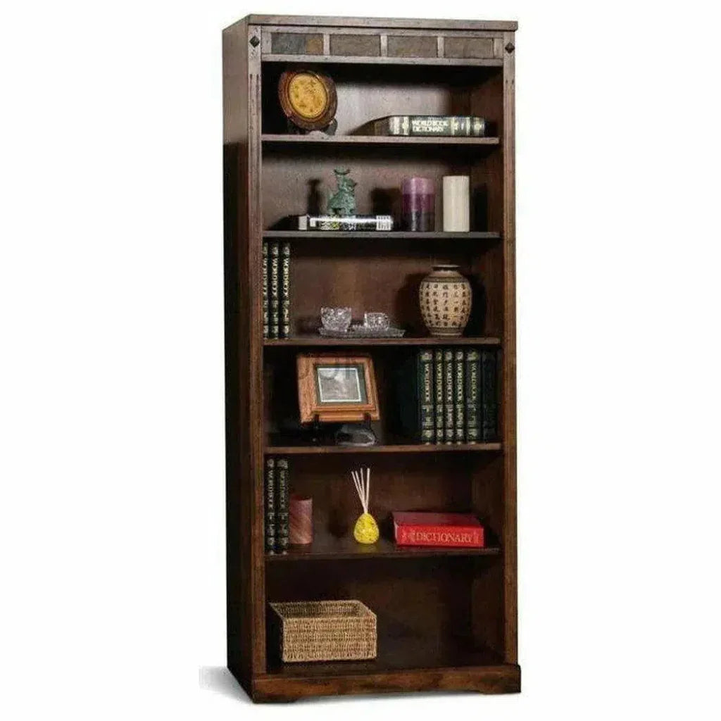 Santa Fe Finish Bookcase - Dark Brown - LOOMLAN - Sunny D - Bookcases
