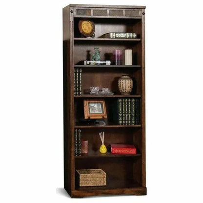 Santa Fe Finish Bookcase - Dark Brown - LOOMLAN - Sunny D - Bookcases