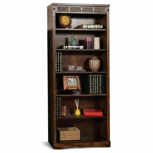 Santa Fe Finish Bookcase - Dark Brown - LOOMLAN - Sunny D - Bookcases