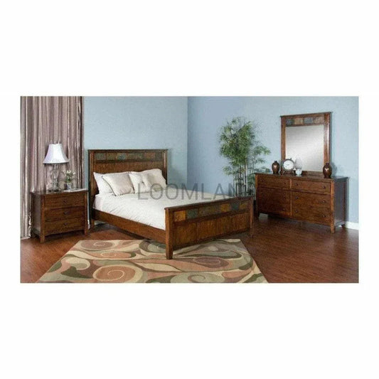 Santa Fe Finish Petite Dresser - Dark Brown - LOOMLAN - Sunny D - Dressers