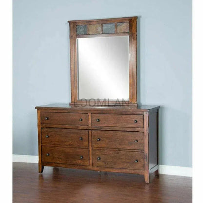 Santa Fe Finish Petite Dresser - Dark Brown - LOOMLAN - Sunny D - Dressers