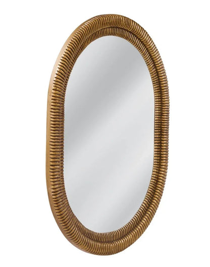 Santee Modern Antique Gold Wall Mirror - LOOMLAN - Bassett Mirror - Wall Mirrors