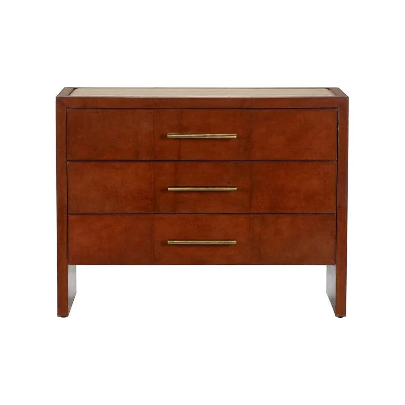 Santino 3 Drawer Brown Chest - LOOMLAN - Chelsea House - Chests