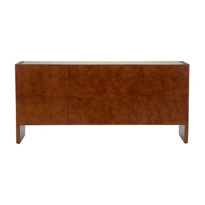Santino Leather Covered Brown Buffet - LOOMLAN - Chelsea House - Buffets