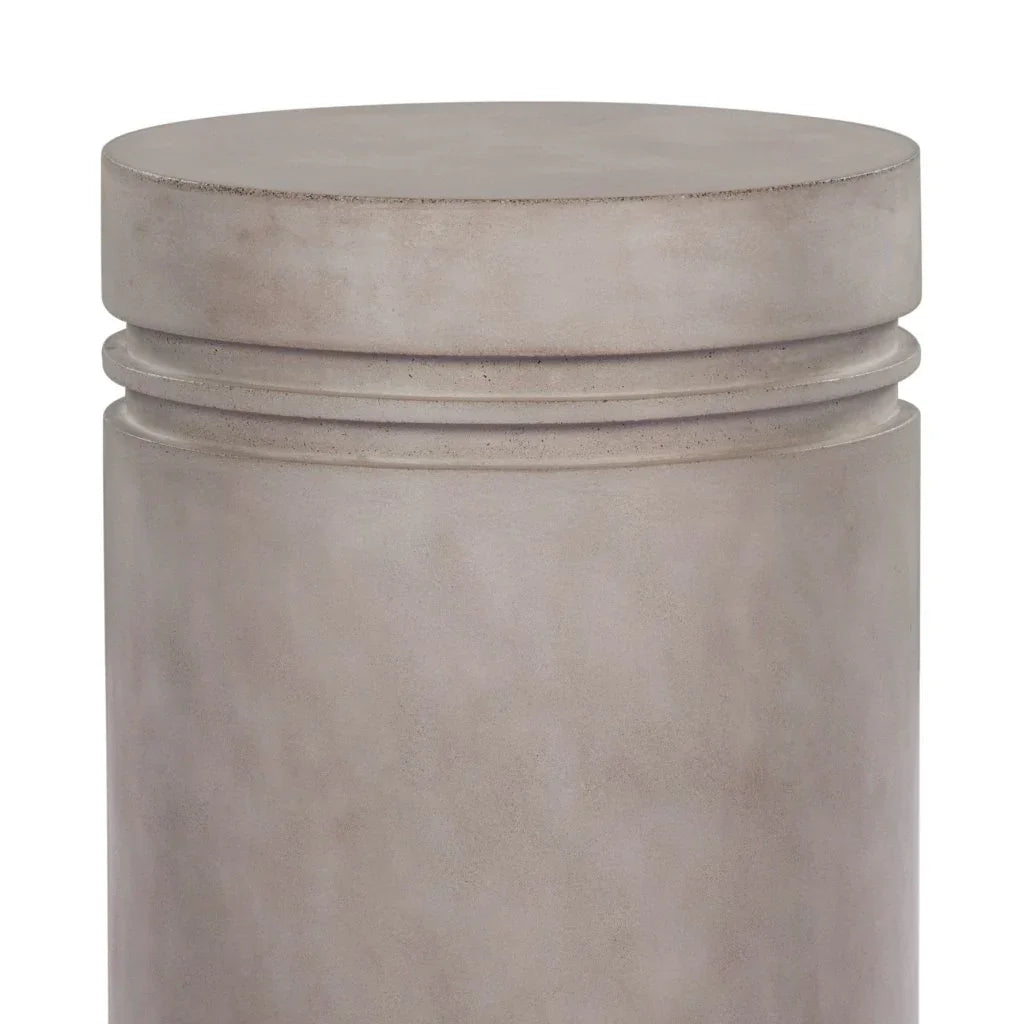 Santori Double Ring Concrete Patio Accent Table - LOOMLAN - Seasonal Living - Outdoor Side Tables