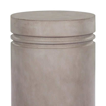 Santori Double Ring Concrete Patio Accent Table - LOOMLAN - Seasonal Living - Outdoor Side Tables