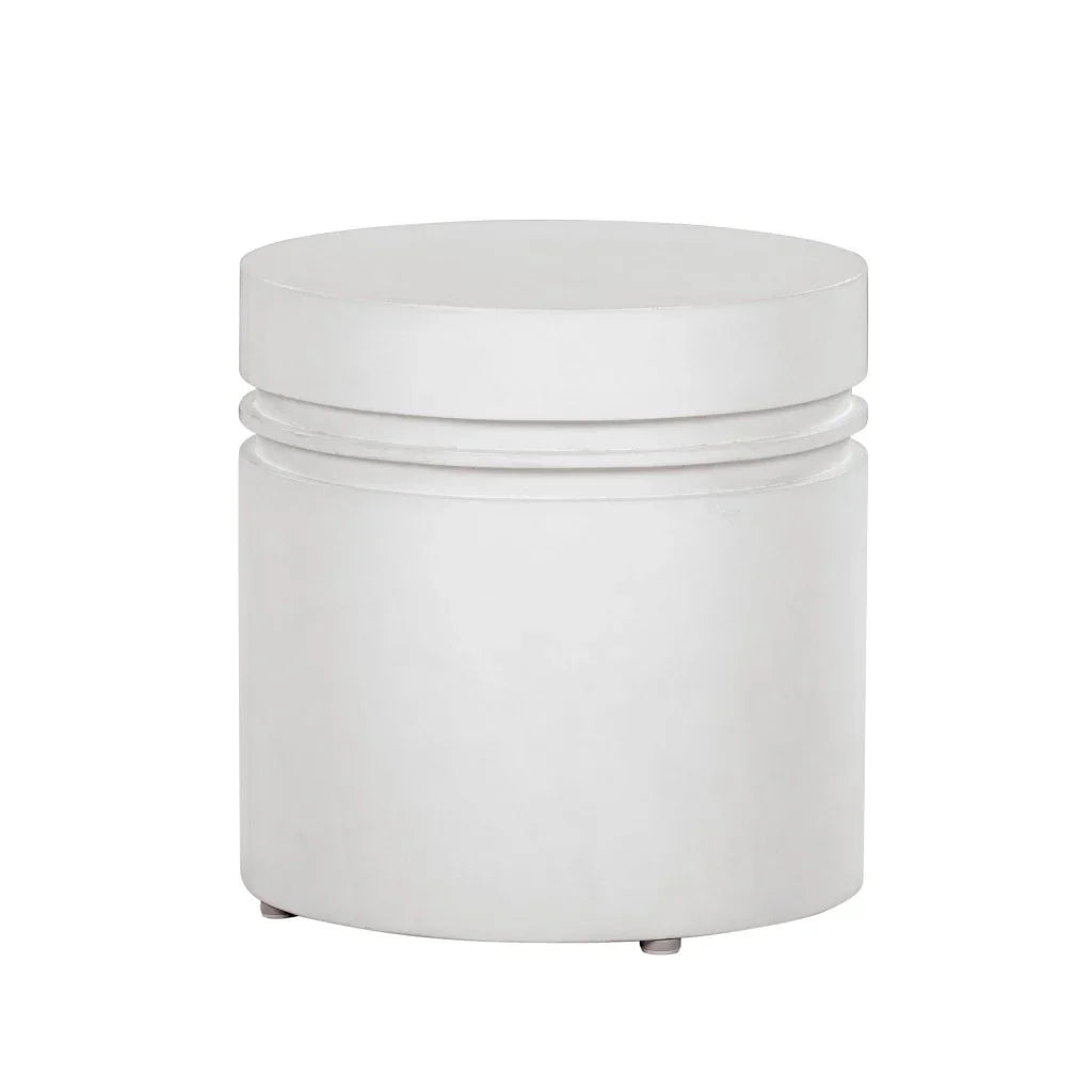 Santori Double Ring Concrete Patio Accent Table - LOOMLAN - Seasonal Living - Outdoor Side Tables