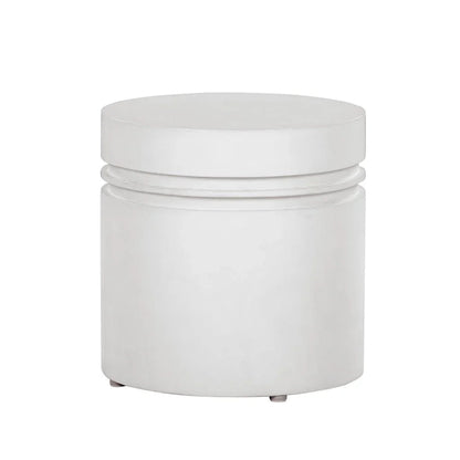 Santori Double Ring Concrete Patio Accent Table - LOOMLAN - Seasonal Living - Outdoor Side Tables