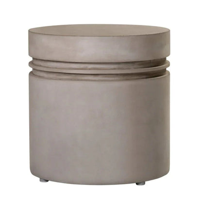 Santori Double Ring Concrete Patio Accent Table - LOOMLAN - Seasonal Living - Outdoor Side Tables