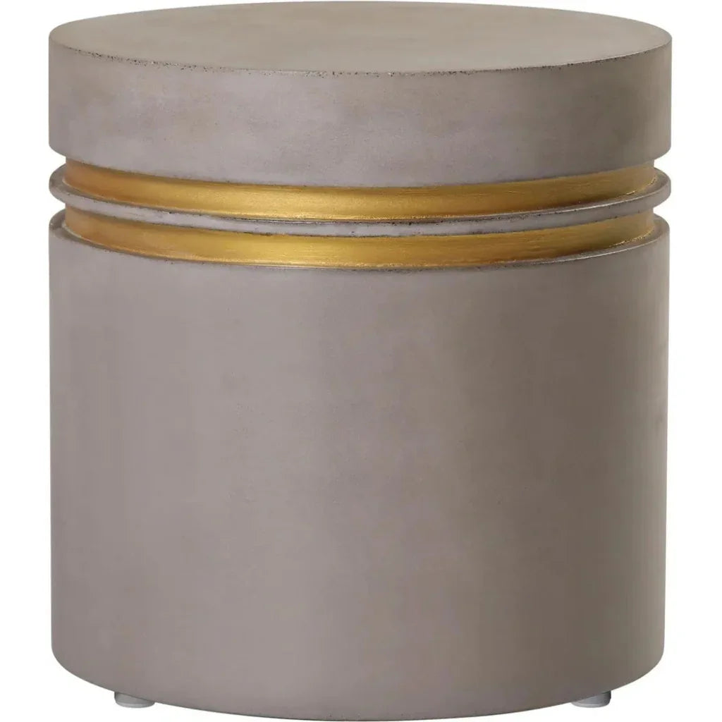Santori Double Ring Short - Gold Outdoor End table - LOOMLAN - Seasonal Living - Outdoor Side Tables
