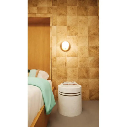 Santori Double Ring Tall - Gold Outdoor End table - LOOMLAN - Seasonal Living - Outdoor Side Tables