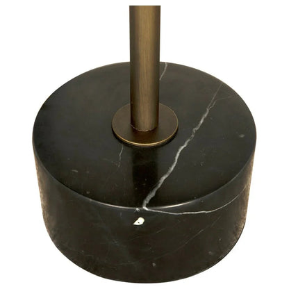 Santosha Marble Top Round Side Table - LOOMLAN - Noir - Side Tables