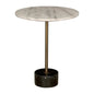 Santosha Marble Top Round Side Table - LOOMLAN - Noir - Side Tables