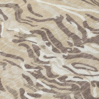Saphara Beige Washable Indoor-Outdoor Rug-Outdoor Rugs-LOOMLAN Rugs-LOOMLAN