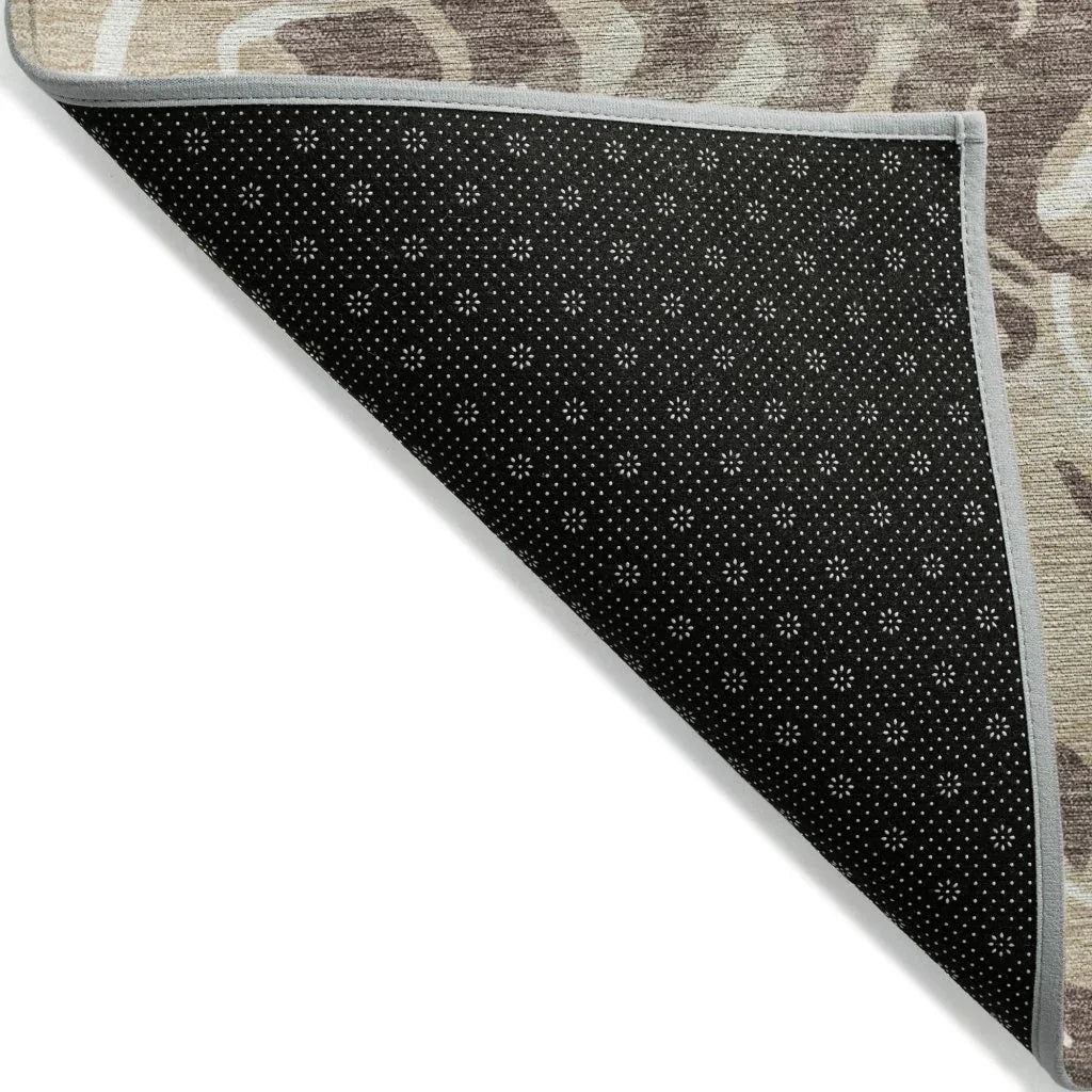 Saphara Beige Washable Indoor-Outdoor Rug-Outdoor Rugs-LOOMLAN Rugs-LOOMLAN