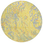 Saphara Yellow Washable Indoor-Outdoor Rug-Outdoor Rugs-LOOMLAN Rugs-8' x 8'-LOOMLAN