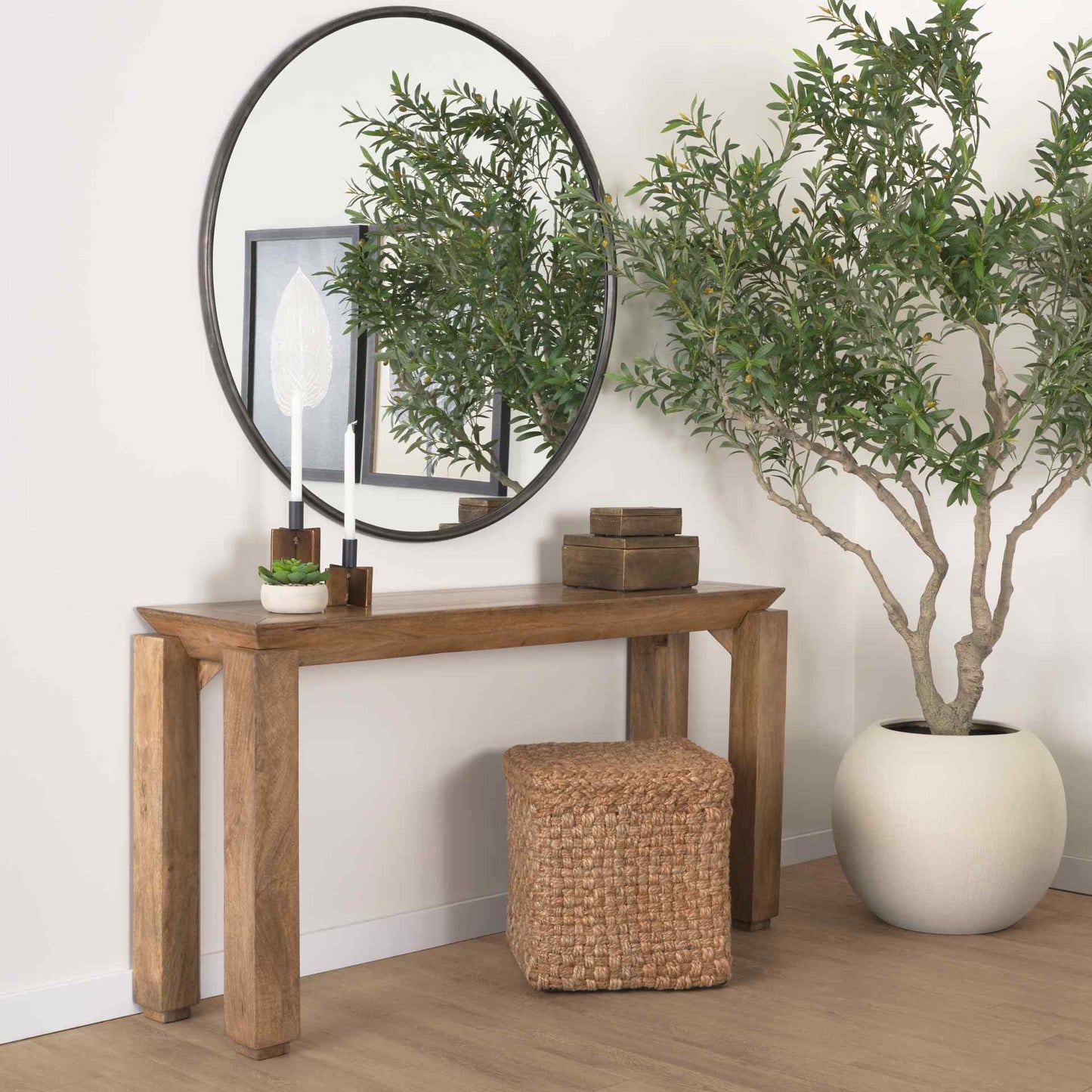 Sapphira Wooden Brown Console Table