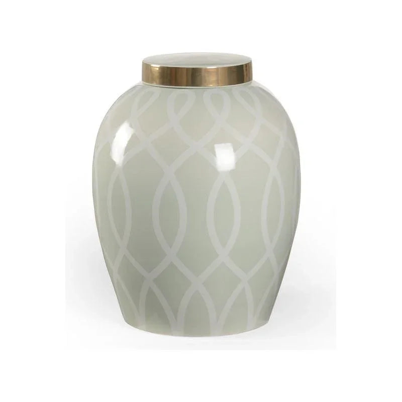 Sarah Ginger Gold Patterned Jar - LOOMLAN - Chelsea House - Vases & Jars
