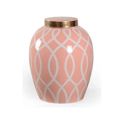 Sarah Ginger Gold Patterned Jar - LOOMLAN - Chelsea House - Vases & Jars