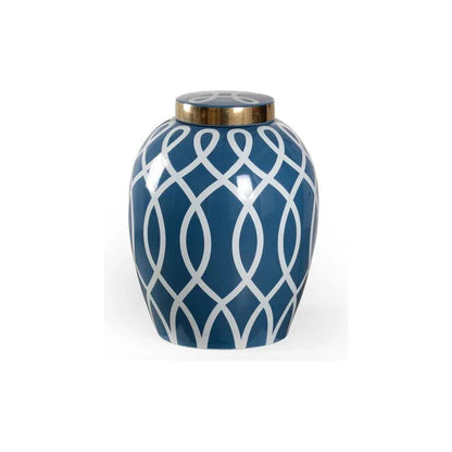 Sarah Ginger Gold Patterned Jar - LOOMLAN - Chelsea House - Vases & Jars