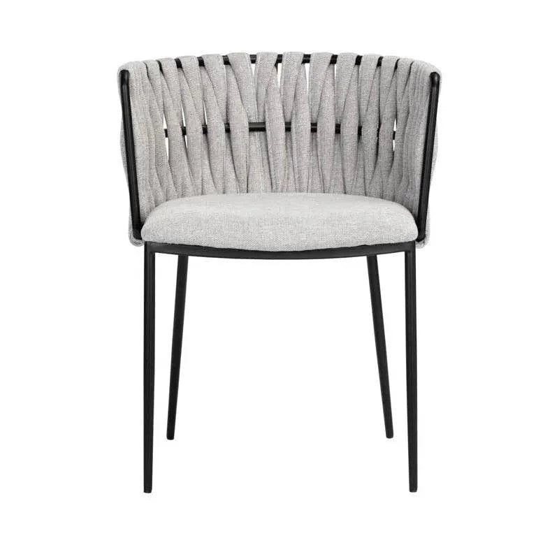 Sarai Dining Armchair Modern With Steel Legs - LOOMLAN - SUNPAN - Dining Chairs
