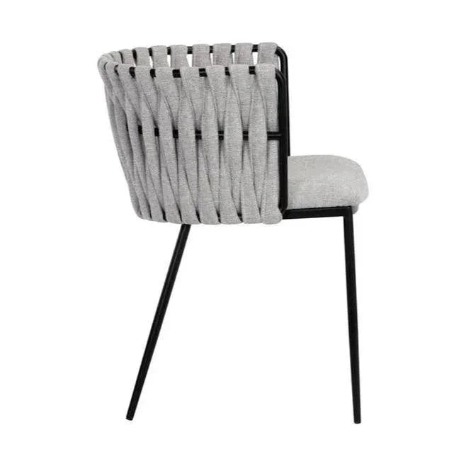 Sarai Dining Armchair Modern With Steel Legs - LOOMLAN - SUNPAN - Dining Chairs