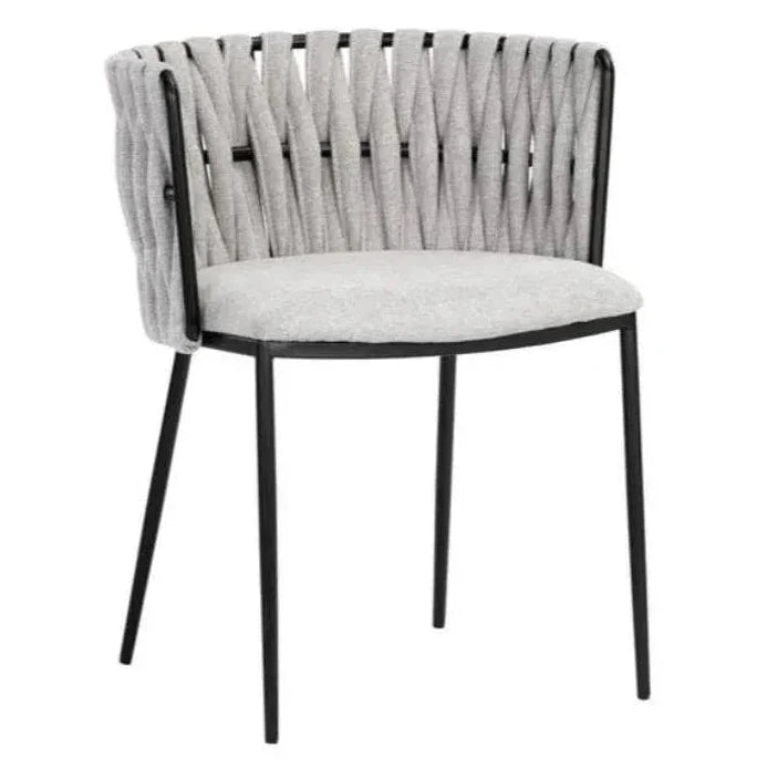 Sarai Dining Armchair Modern With Steel Legs - LOOMLAN - SUNPAN - Dining Chairs
