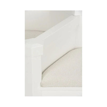 Saratoga High Central Pillar White Settee - LOOMLAN - Chelsea House - Bedroom Benches
