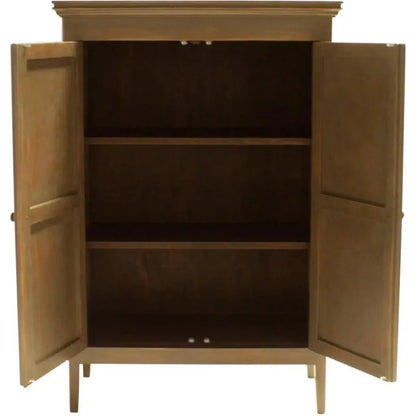 Solid Wood Armoire Sardinia Natural Brown - LOOMLAN - Peninsula Home - Sideboards