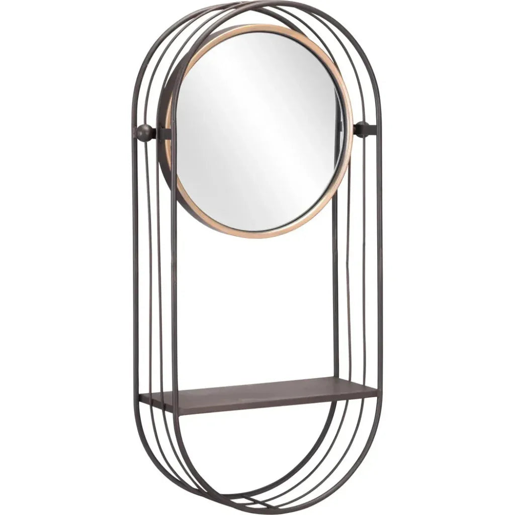 Saroni Mirror Shelf Gray - LOOMLAN - Zuo Modern - Wall Shelves & Ledgers