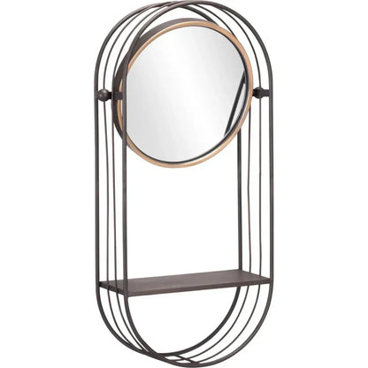 Saroni Mirror Shelf Gray - LOOMLAN - Zuo Modern - Wall Shelves & Ledgers