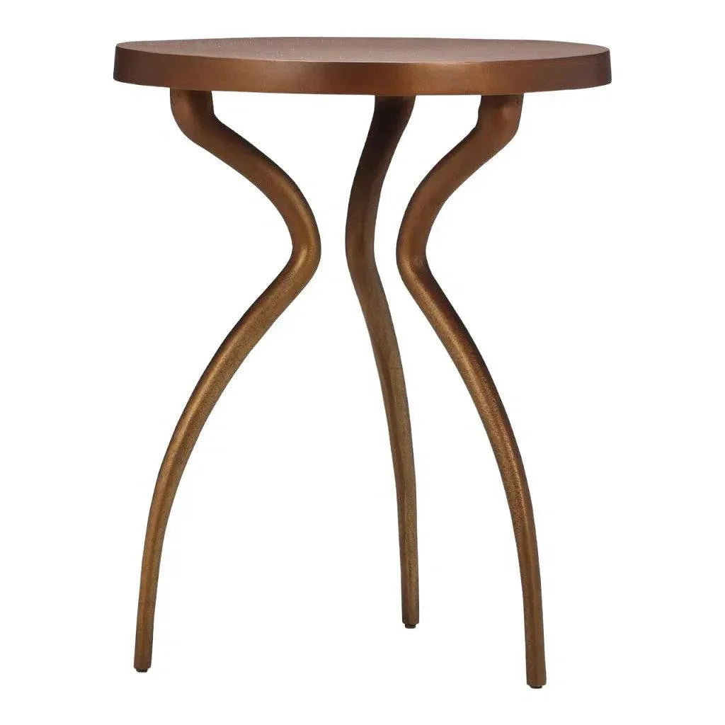 Sarp Aluminum Round End Table - LOOMLAN - Urbia - Side Tables