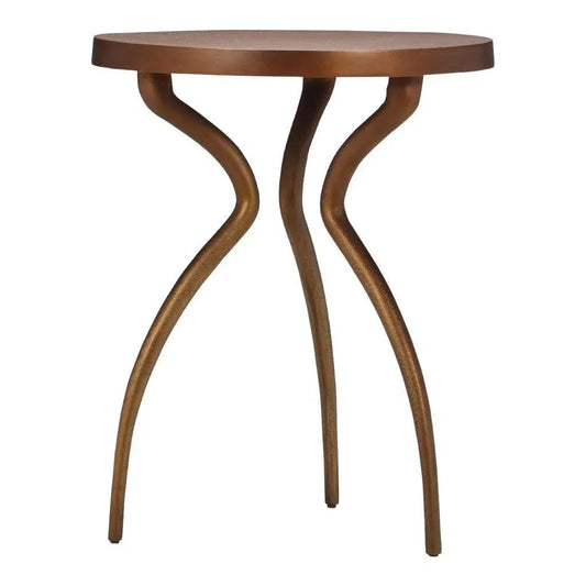 Sarp Aluminum Round End Table - LOOMLAN - Urbia - Side Tables