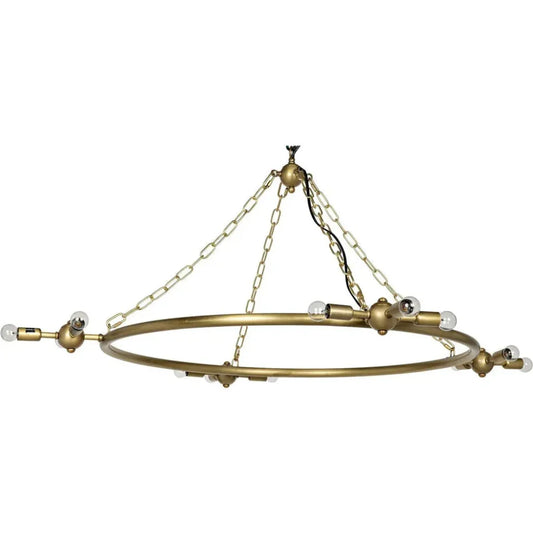 Sasha Metal Chandelier With Brass Finish - LOOMLAN - Noir - Chandeliers