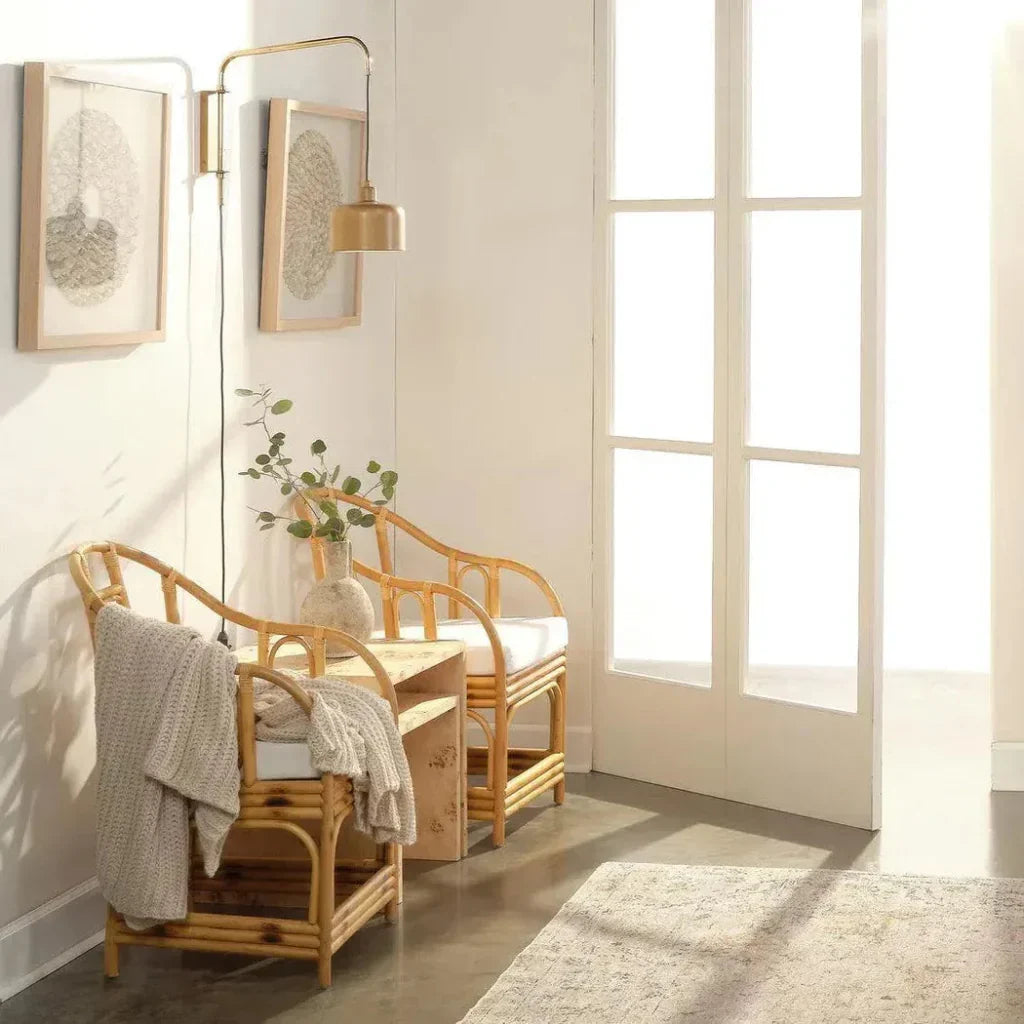 Satin Brass Jeno Swing Arm Wall Sconce Small - LOOMLAN - Jamie Young - Wall Sconces