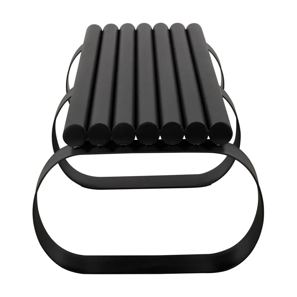 Satish Industrial Steel Black Bedroom Bench - LOOMLAN - Noir - Bedroom Benches