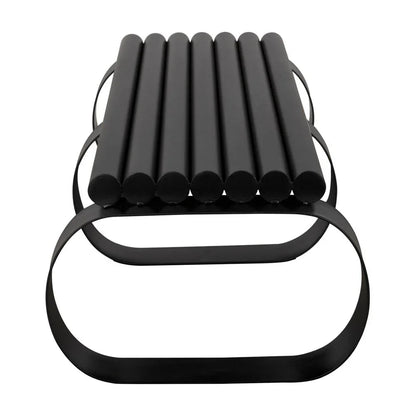 Satish Industrial Steel Black Bedroom Bench - LOOMLAN - Noir - Bedroom Benches