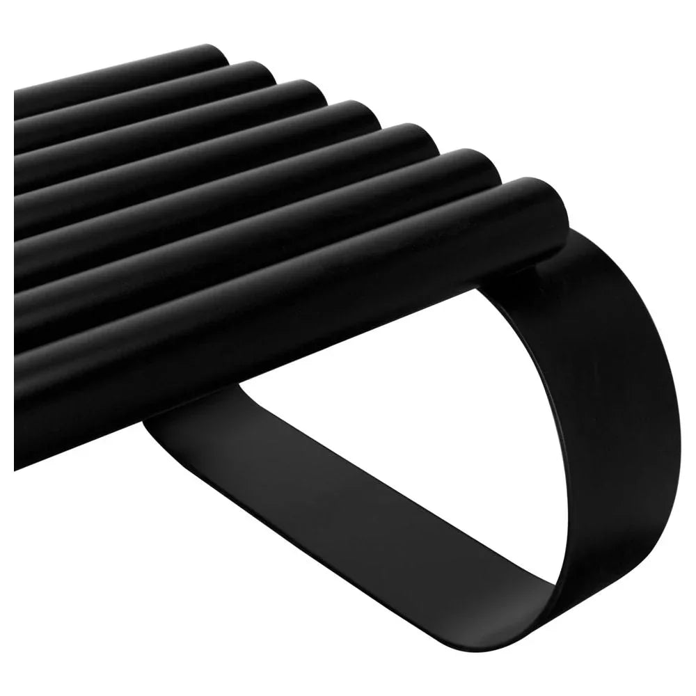 Satish Industrial Steel Black Bedroom Bench - LOOMLAN - Noir - Bedroom Benches