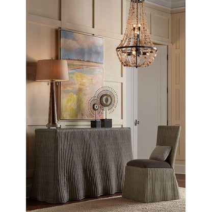 Savannah Natural Wicker Covered Console Table - LOOMLAN - Wildwood - Console Tables