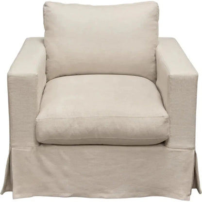 Savannah Slip - Cover Chair Sand Natural Linen - LOOMLAN - Diamond Sofa - Sofas & Loveseats